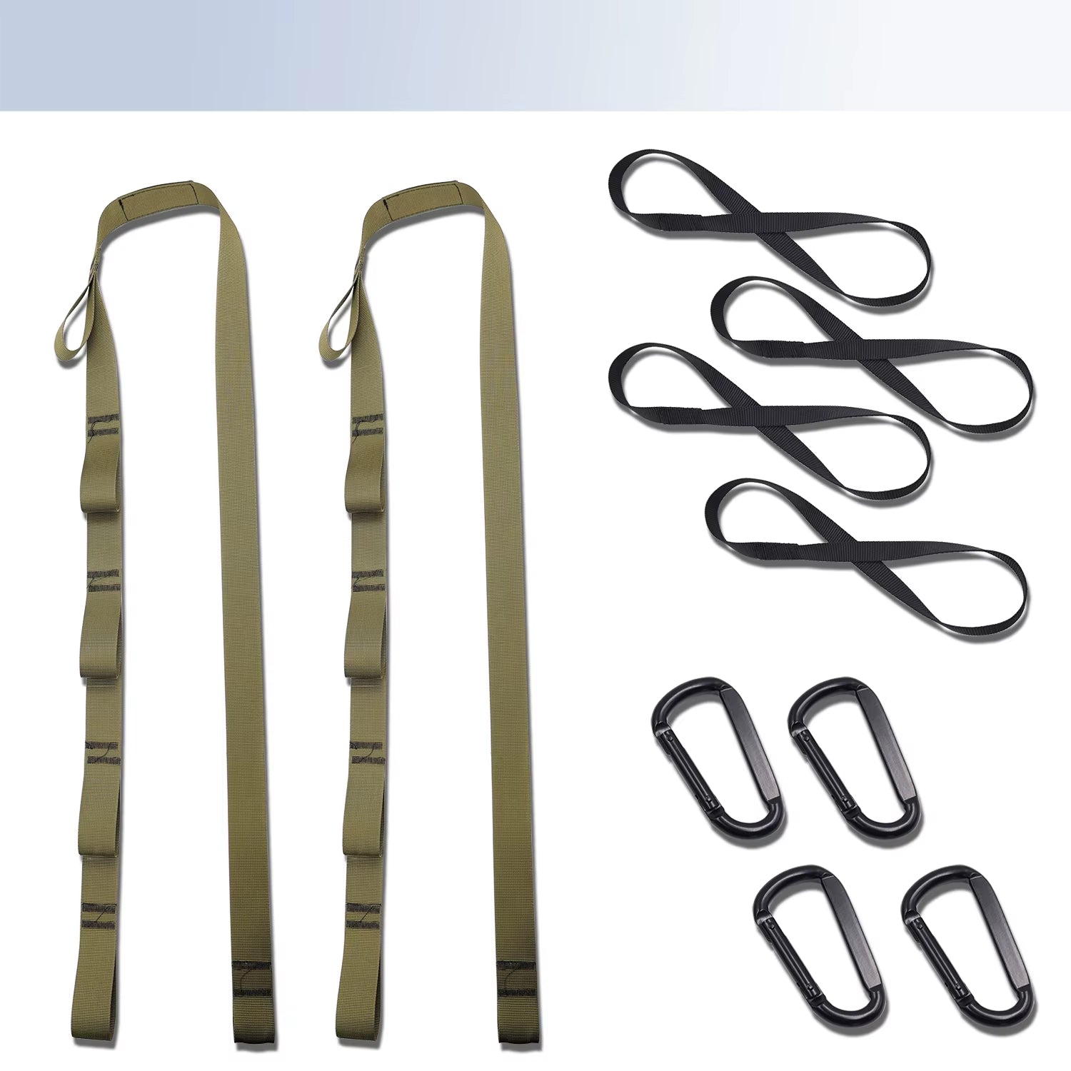 Adjustable Dumbbell Spotter Straps for Barbell Rack Attachment Chest Bench Press Hanging Dumbbells Safety Hanger Straps
