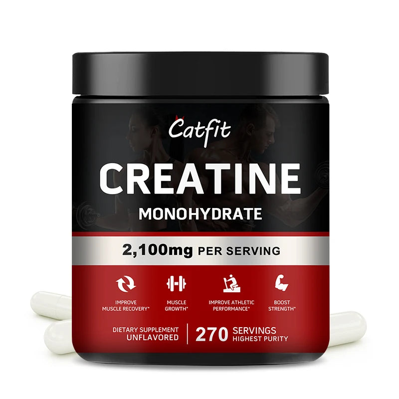 Creatine Monohydrate Capsule for Body Building Endurance Whey Protein Supplements Muscle Gym Proteins for Sports Health