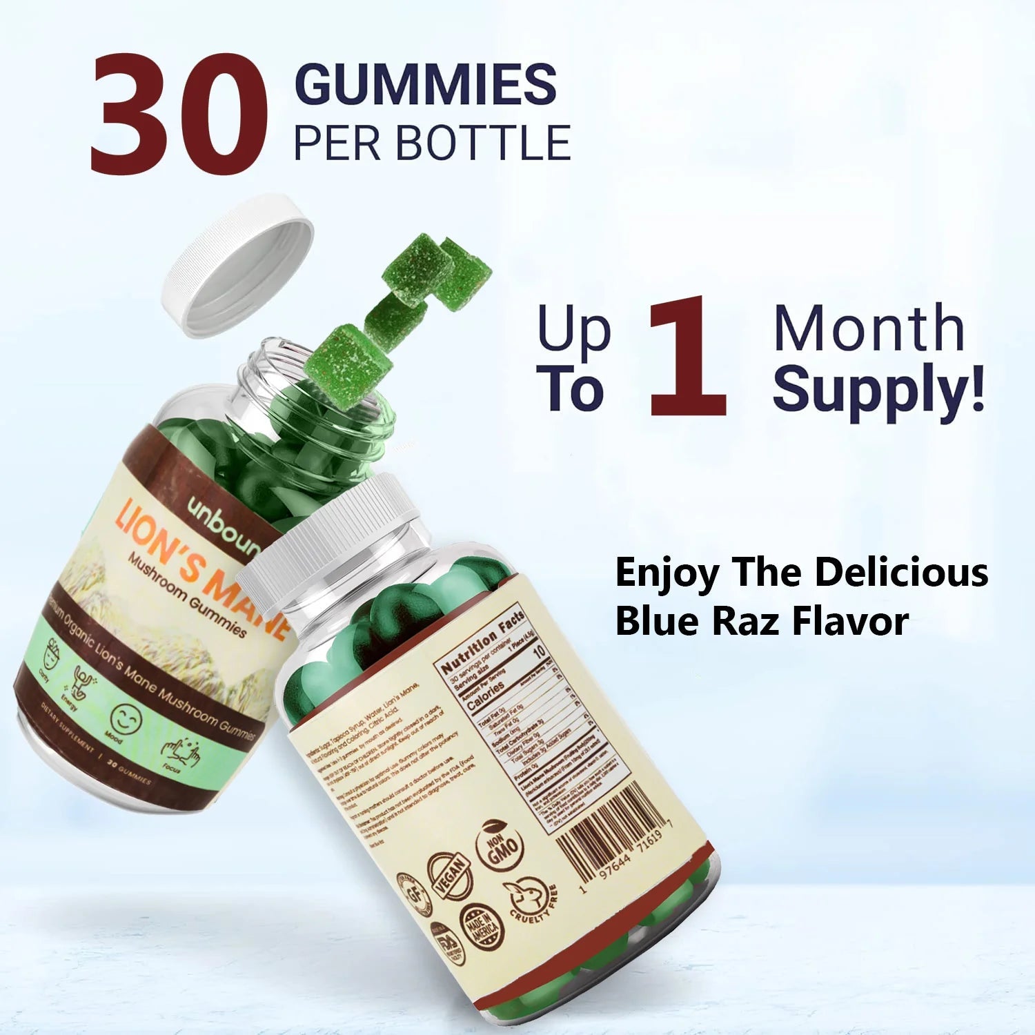 Lion'S Mane Mushroom Gummies for Memory, Focus, and Clarity